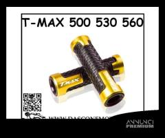 COPPIA MANOPOLE CON SCRITTA TMAX ORO