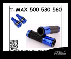 COPPIA MANOPOLE E BILANCERI CON SCRITTA TMAX BLU