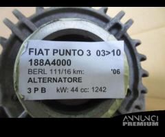 Alternatore FIAT PUNTO 3 1242cc 8V del 2006