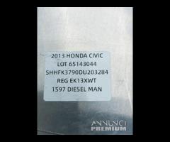 CENTRALINA MOTORE ECU 2013 HONDA CIVIC N16A1 02810 - 13