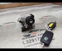 BLOCCHETTO ACCENSIONE+2 CHIAVE SKODA SUPERB 1K0905 - 20