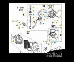 Tubo presa aria carburatore scooter Peugeot 734141