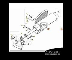 Marmitta catalitica Piaggio Zip Gilera Typhoon 825