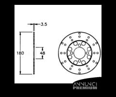 Disco freno scooter MBK e Yamaha da 180 con 4 fori