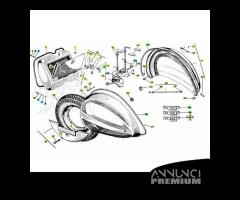 Targhetta cofano laterale Vespa PX200E Arcobaleno