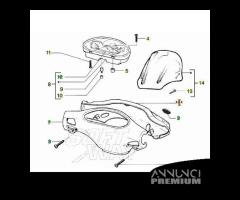 Coprimanubrio anteriore Gilera Runner argento - 56