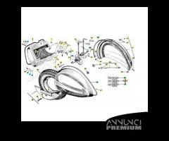 Targhetta cofano laterale Vespa PXE Arcobaleno 150