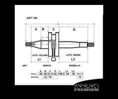 Albero motore Minarelli RV4 corsa 42 mm Mazzuchell