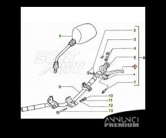 Leva sinistra nera freno tamburo Piaggio NRG Giler