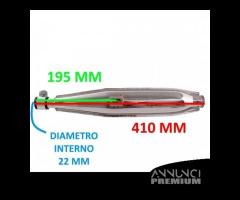 Marmitta ciclomotori epoca cromata da 22 mm FM DGM