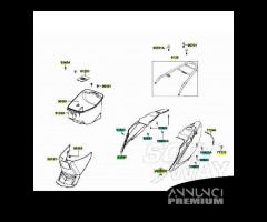 Coppia fianchi laterali posteriori Kymco Agility 5 - 12