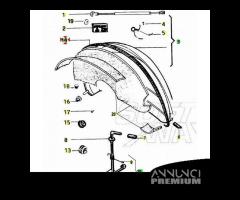 Profilo cofano laterale Vespa PX originale 196230