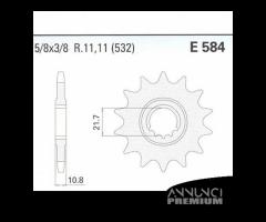 Pignone 15 denti per moto Yamaha - Chiaravalli E58