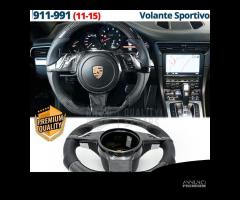 VOLANTE Sportivo Porsche 911 991 Carbonio e Pelle