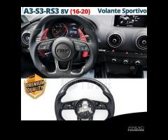 VOLANTE Sportivo Audi A3 S3 RS3 8V Carbonio Pelle