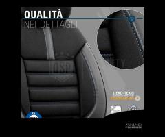 COPRISEDILI Blu per VW TIGUAN in Pelle e Tessuto - 6