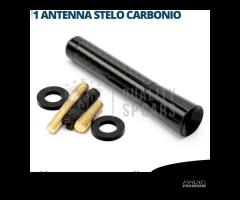 ANTENNA CORTA 8CM per Volkswagen FIBRA DI CARBONIO