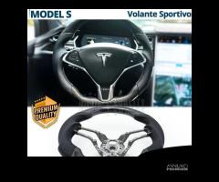 VOLANTE Sportivo Per Tesla Model S Carbonio Pelle