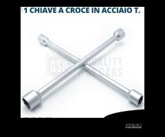 CHIAVE a CROCE per Ruote Auto 17 19 21 23 ACCIAIO