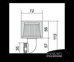 Filtro aria racing 35 mm curvo a 90 gradi