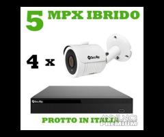 Kit Videosorveglianza Xvr 5 Mpx Ibrido 4 Canali