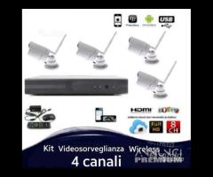 Kit wireless Hdd telecamere 4 canali Full-HD