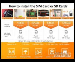 Telecamera SIM Card 4G 1080P PTZ 5X Zoom