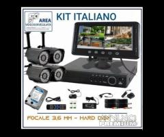 Kit videosorveglianza 1080p 4 canali completo