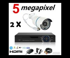 Kit Videosorveglianza 2 telecamere AHD 5MPX 1080P