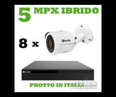 Kit Videosorveglianza 5 Mpx Ibrido 8 Canali