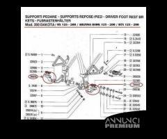 Staffa poggiapiedi Gilera Arizona Hawk e Rtx 31666