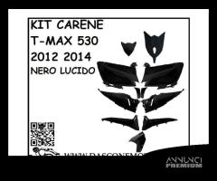 KIT CARENE YAMAHA TMAX 530 NERO LUCIDO 11 PEZZI DA