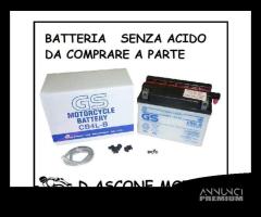 BATTERIA GS YB4L-B SENZA ACIDO ( DA COMPRARE SEPAR