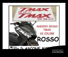 COPPIA ADESIVI SCUDO TMAX 530 2012 2016 ROSSO