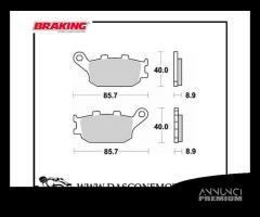 COPPIA PASTIGLIE FRENO BRAKING x KAWASAKI Z750 200