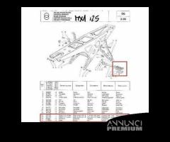 Staffa poggiapiedi sinistra Gilera KK e KZ 327708