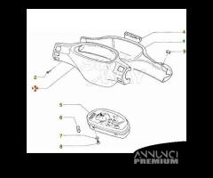 Coprimanubrio posteriore Piaggio NRG Gilera Typhoo - 12