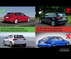 Diffusore posteriore Audi A3 8V Facelift 2016-2019 - 3