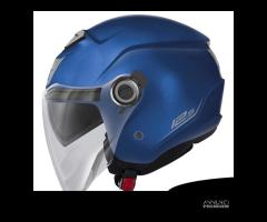 CASCO JET MOTO GIVI 12.5 BLU OPACO DOPPIA VISIERA