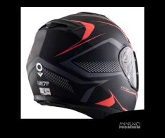 CASCO INTEGRALE MOTO NOS NS7F ROSSO FIBRA VETRO