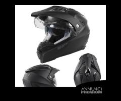 CASCO MOTO ENDURO FUORISTRADA OFF ROAD SHOT NERO