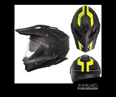 CASCO MOTO ENDURO ADVENTURE SHOT TREK NERO GIALLO