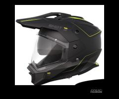 CASCO MOTO ENDURO ADVENTURE SHOT TREK NERO GIALLO