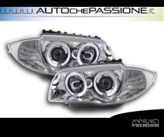 Fanali angel eyes cromati BMW SERIE 1 E81 E87 E82