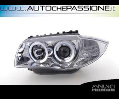 Fanali angel eyes cromati BMW SERIE 1 E81 E87 E82