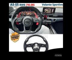 VOLANTE Sportivo Audi A5 S5 8W6 Carbonio e Pelle