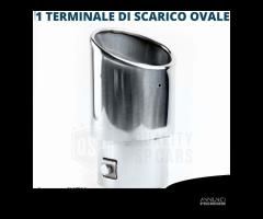 TERMINALE Scarico per SUZUKI SPLASH OVALE Cromato - 6