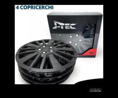 Copricerchi Auto 15 Pollici Coppette Sportive Nere