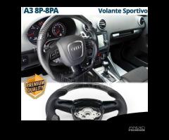 VOLANTE Sportivo Per Audi A3 8P Carbonio e Pelle