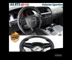 VOLANTE Sportivo Per Audi A5 8T3 Carbonio e Pelle